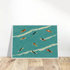 # all-groups - “The Paddle Out” Print | Retro Surfer Wall Art - Play By Print