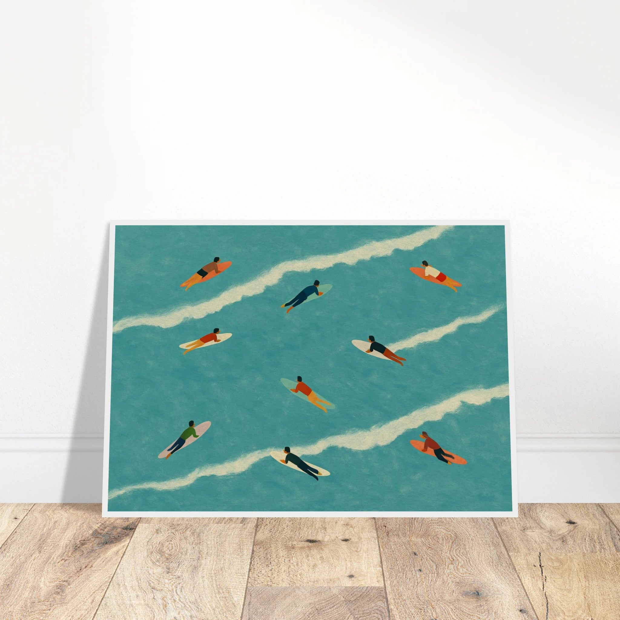 # all-groups - “The Paddle Out” Print | Retro Surfer Wall Art - Play By Print