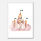White frame - Watercolour Princess Castle Wall Art - Olga