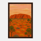 Dark wood frame 40x60 cm 16x24″ - Uluru Dreaming – Australian Outback Canvas Wall Art - Play By Print