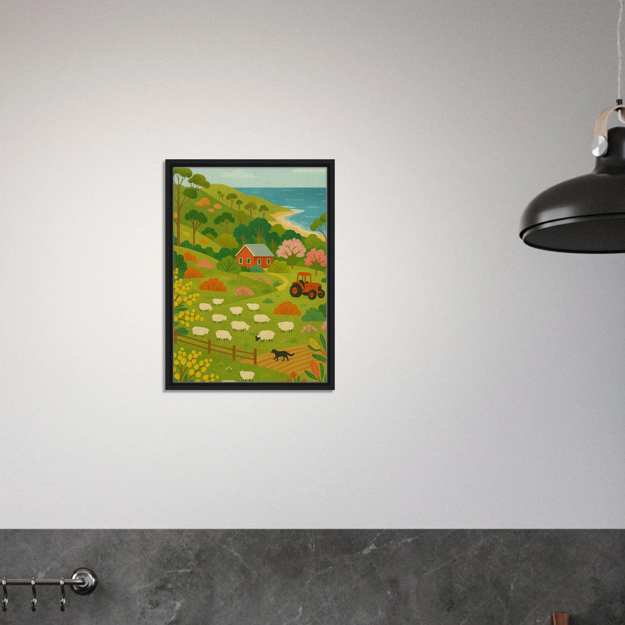 # all-groups - Coastal Sheep Farm – Australian Countryside Canvas Wall Art - Play By Print