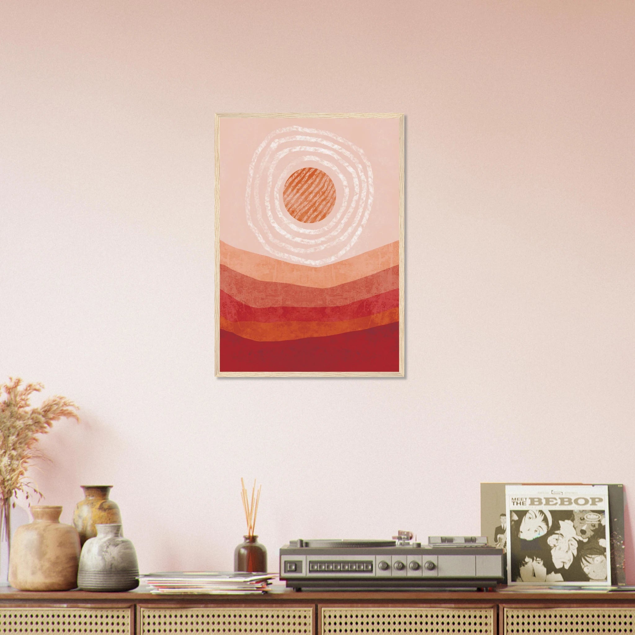 # all-groups - Solar Bloom – Abstract Sunrise Wall Art in Terracotta Tones - Daisy