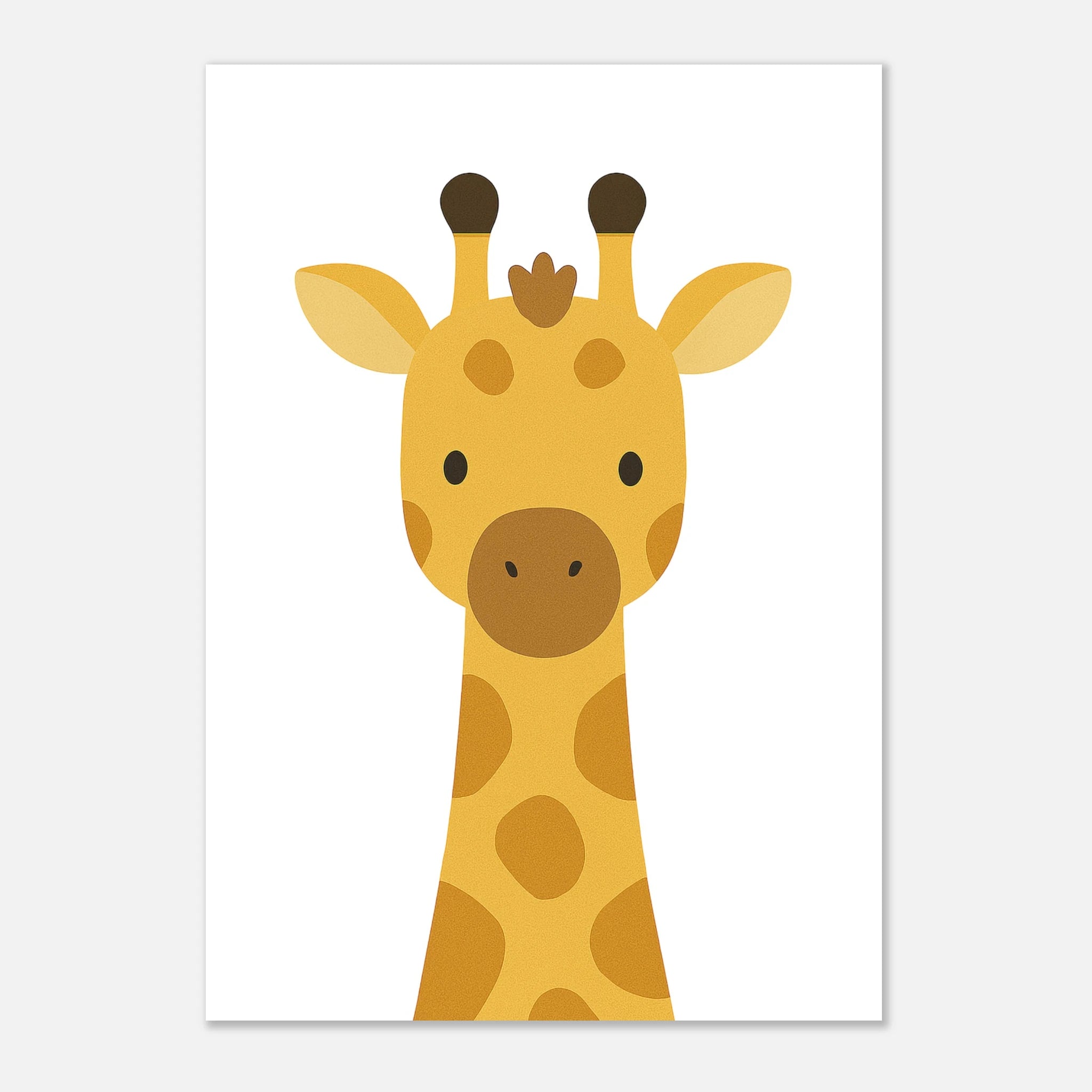 Unframed - Giraffe – Minimalist Animal Art Print | Safari Nursery or Kids' Room Poster - Play By Print