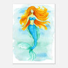 Unframed - Ocean Beauty – Mermaid Watercolour Art Print 🧜‍♀️🌊 - Play By Print