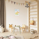 # all-groups - Yellow Dinosaur Nursery Print | Cute Triceratops Wall Art for Kids - Iris