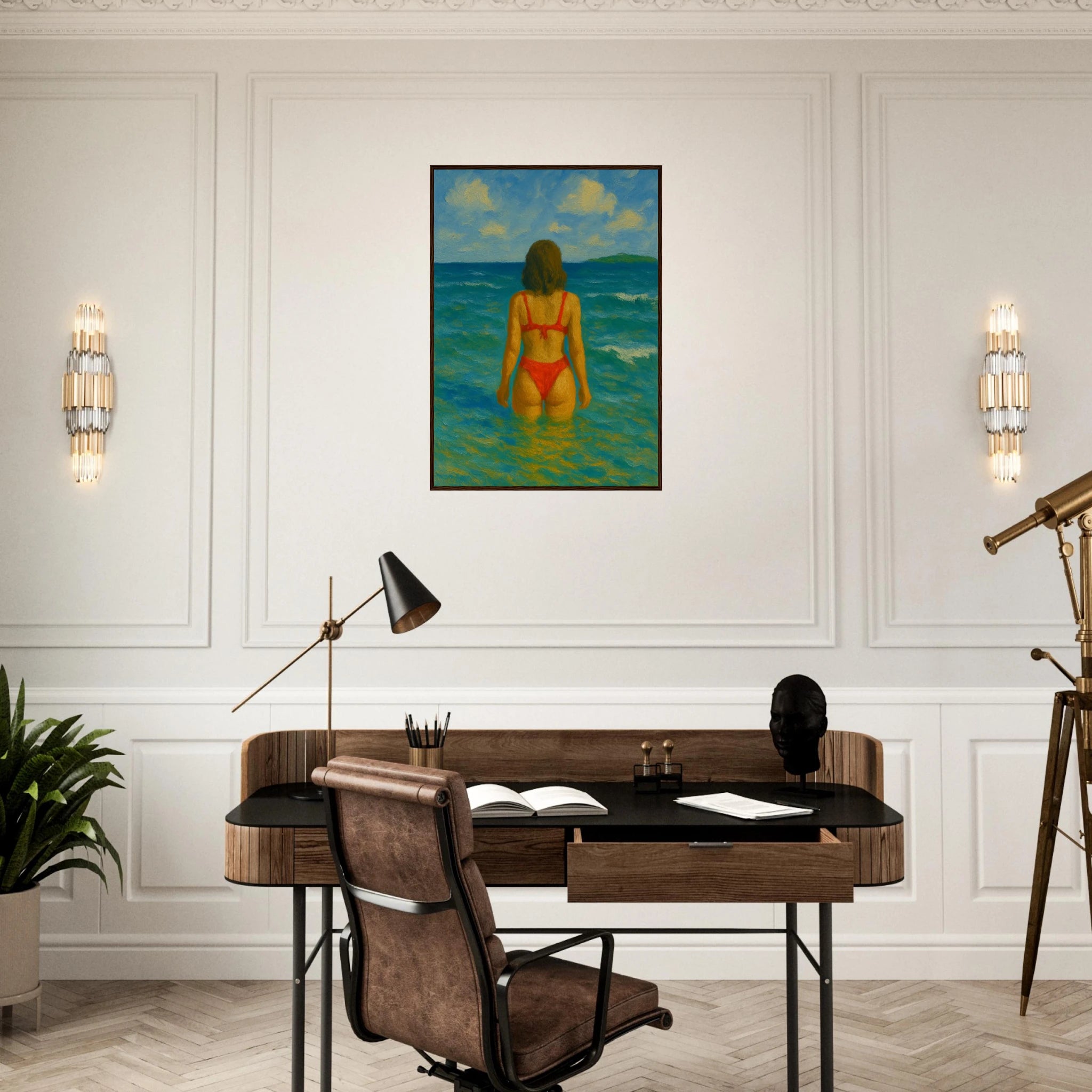 # all-groups - Back to the Horizon | Red Bikini Coastal Wall Art - Play By Print