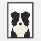Black frame - Border Collie – Minimalist Dog Art Print | Modern Nursery or Pet Decor Poster - Play By Print